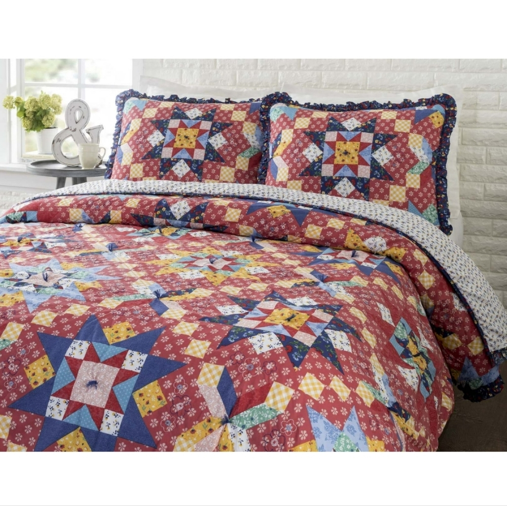 PIONEER WOMAN | Starlight Patchwork Sham Set 2pc sz King